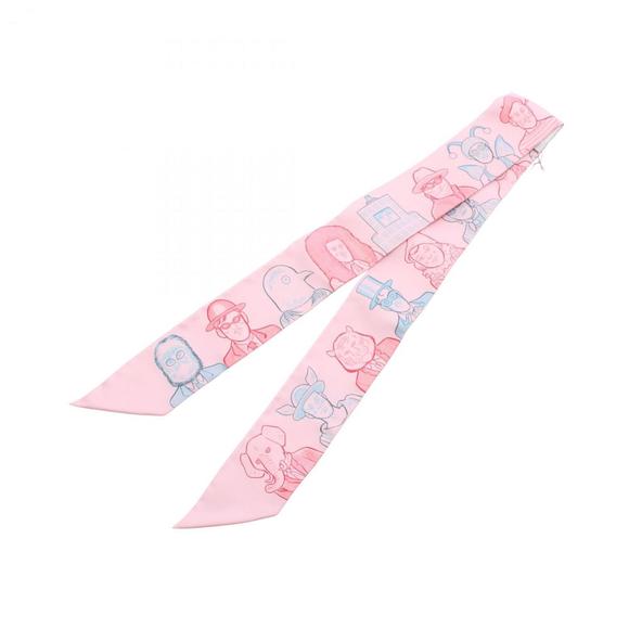 HERMES Pink Silk Scarf - Picture 4 of 4